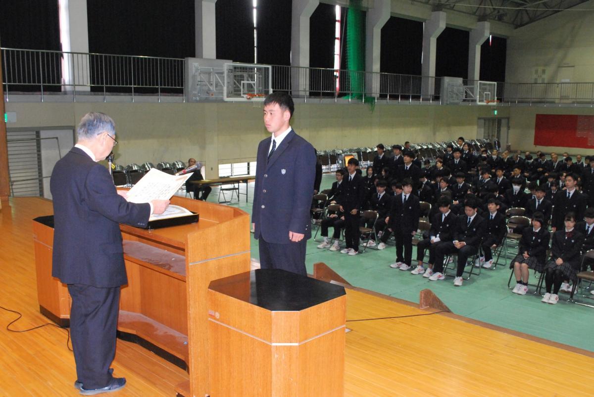 平成30年度_卒業前日表彰式・同窓会入会式・生徒会